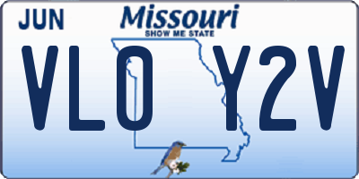 MO license plate VL0Y2V