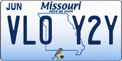 MO license plate VL0Y2Y