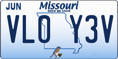 MO license plate VL0Y3V