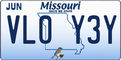 MO license plate VL0Y3Y