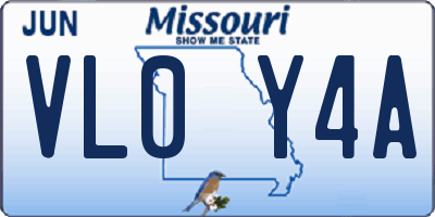 MO license plate VL0Y4A