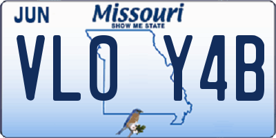 MO license plate VL0Y4B