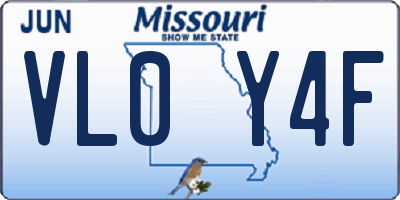 MO license plate VL0Y4F