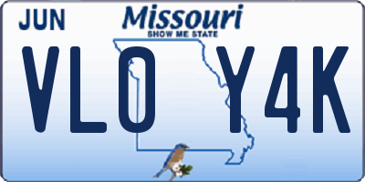 MO license plate VL0Y4K