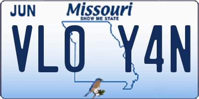 MO license plate VL0Y4N