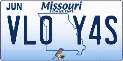 MO license plate VL0Y4S