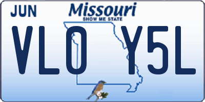 MO license plate VL0Y5L