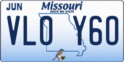 MO license plate VL0Y6O