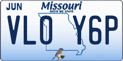 MO license plate VL0Y6P