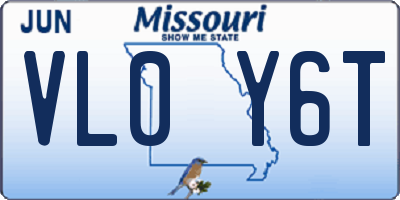MO license plate VL0Y6T