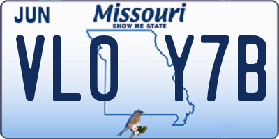 MO license plate VL0Y7B