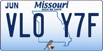 MO license plate VL0Y7F