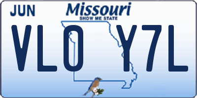 MO license plate VL0Y7L