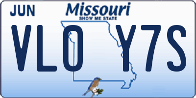 MO license plate VL0Y7S