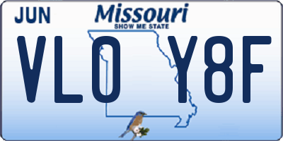 MO license plate VL0Y8F