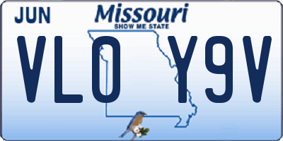 MO license plate VL0Y9V