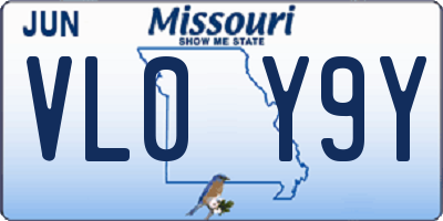 MO license plate VL0Y9Y