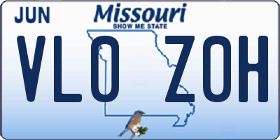 MO license plate VL0Z0H