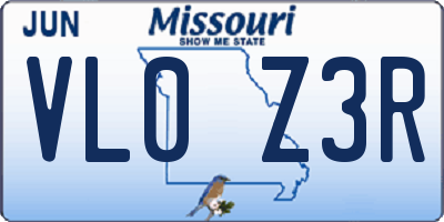 MO license plate VL0Z3R