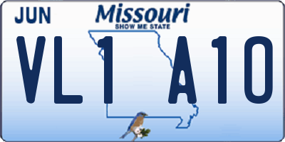 MO license plate VL1A1O