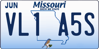 MO license plate VL1A5S