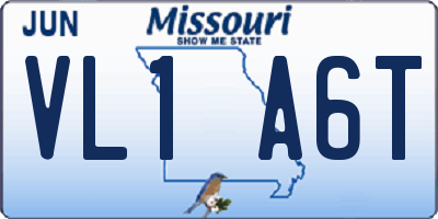 MO license plate VL1A6T