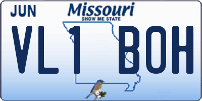 MO license plate VL1B0H