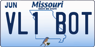 MO license plate VL1B0T