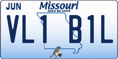 MO license plate VL1B1L