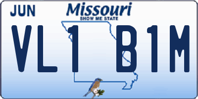 MO license plate VL1B1M