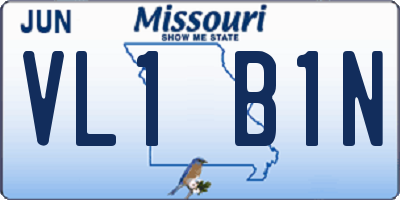 MO license plate VL1B1N