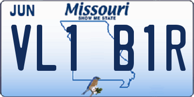MO license plate VL1B1R