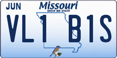MO license plate VL1B1S