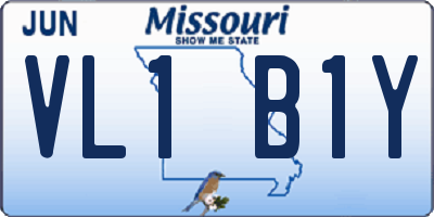 MO license plate VL1B1Y