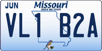 MO license plate VL1B2A