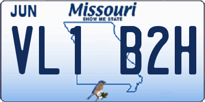 MO license plate VL1B2H