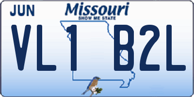 MO license plate VL1B2L