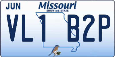 MO license plate VL1B2P