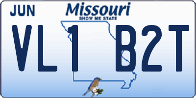 MO license plate VL1B2T