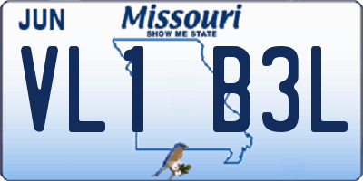 MO license plate VL1B3L