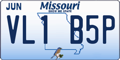 MO license plate VL1B5P