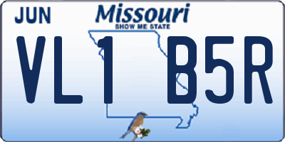 MO license plate VL1B5R