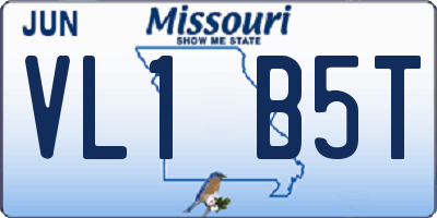MO license plate VL1B5T