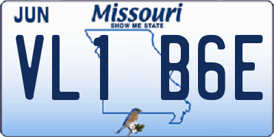 MO license plate VL1B6E