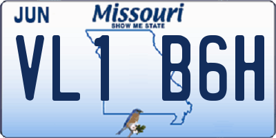 MO license plate VL1B6H