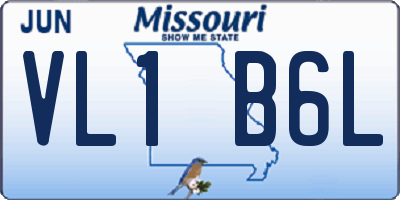 MO license plate VL1B6L