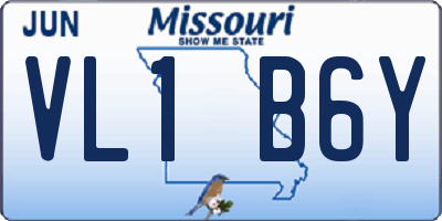 MO license plate VL1B6Y