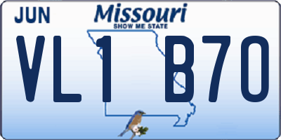 MO license plate VL1B7O
