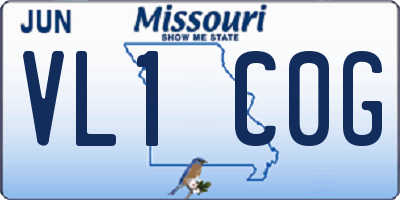 MO license plate VL1C0G