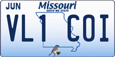 MO license plate VL1C0I